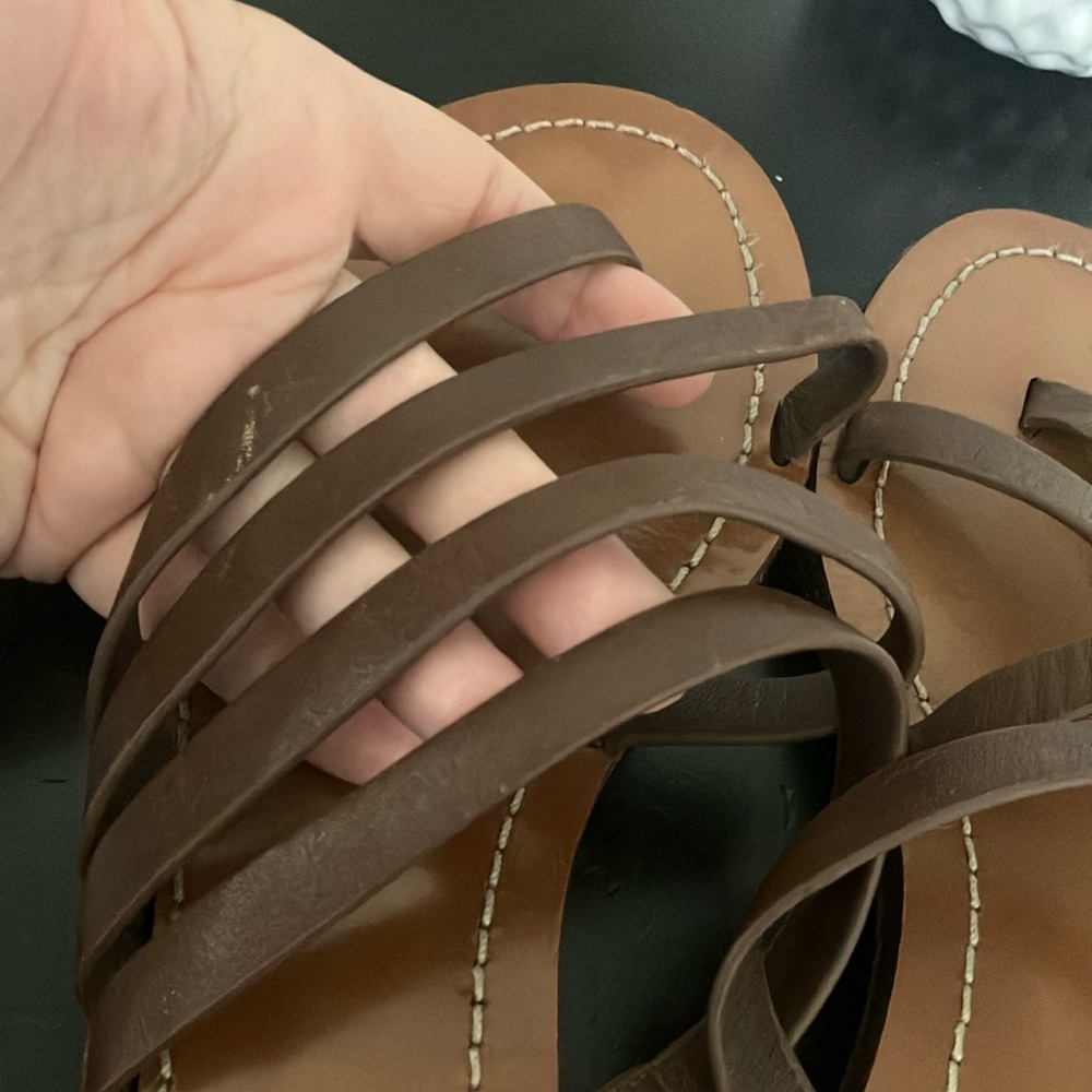Tory Burch leather sandals thong slide Size 8 EUC - Picture 6 of 6